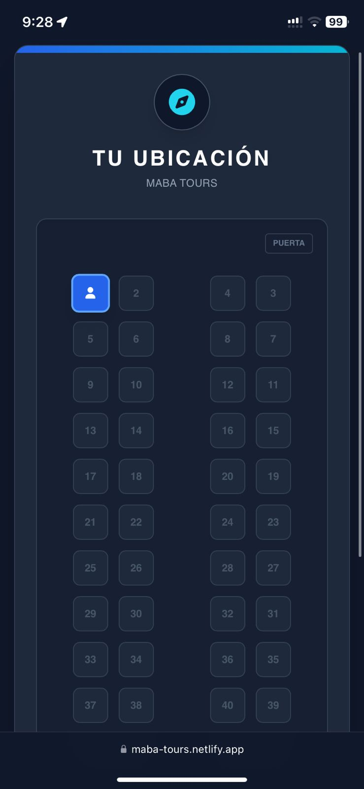 Mapa Asiento Azul